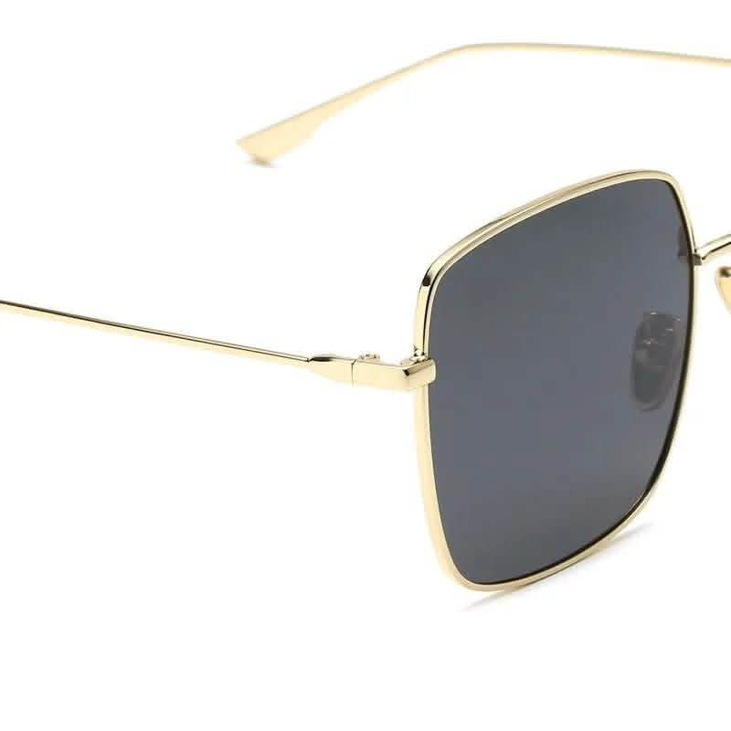 Women's Rectangle Sunglasses | Large Frame Metal Polarized | European & American Fashion