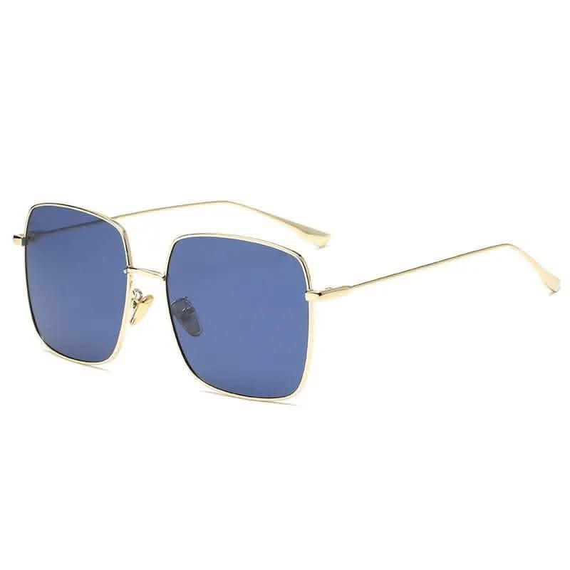 Women's Rectangle Sunglasses | Large Frame Metal Polarized | European & American Fashion