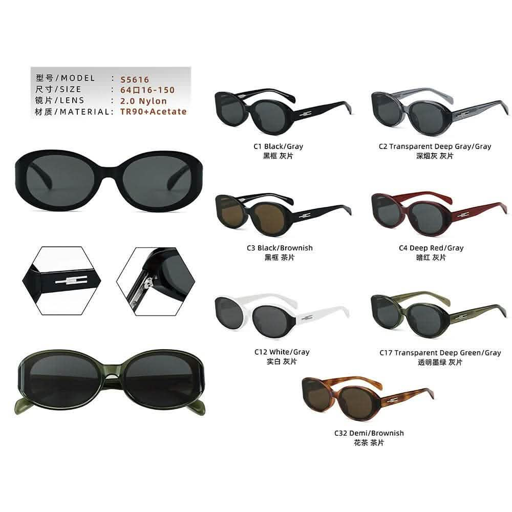 White Designer Shades | Cat Eye Sunglasses | Fashion Curved Nylon Frames | UV Protection