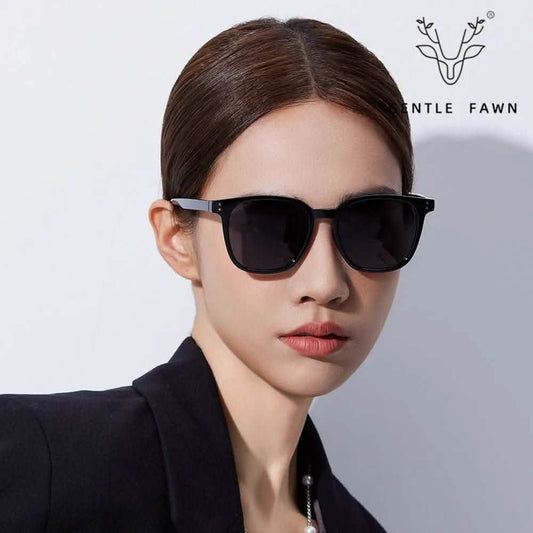 Black Round Sunglasses | Fashion Trend for Petite Faces | TR Polarized Square Glasses | UV Protection Sunshade