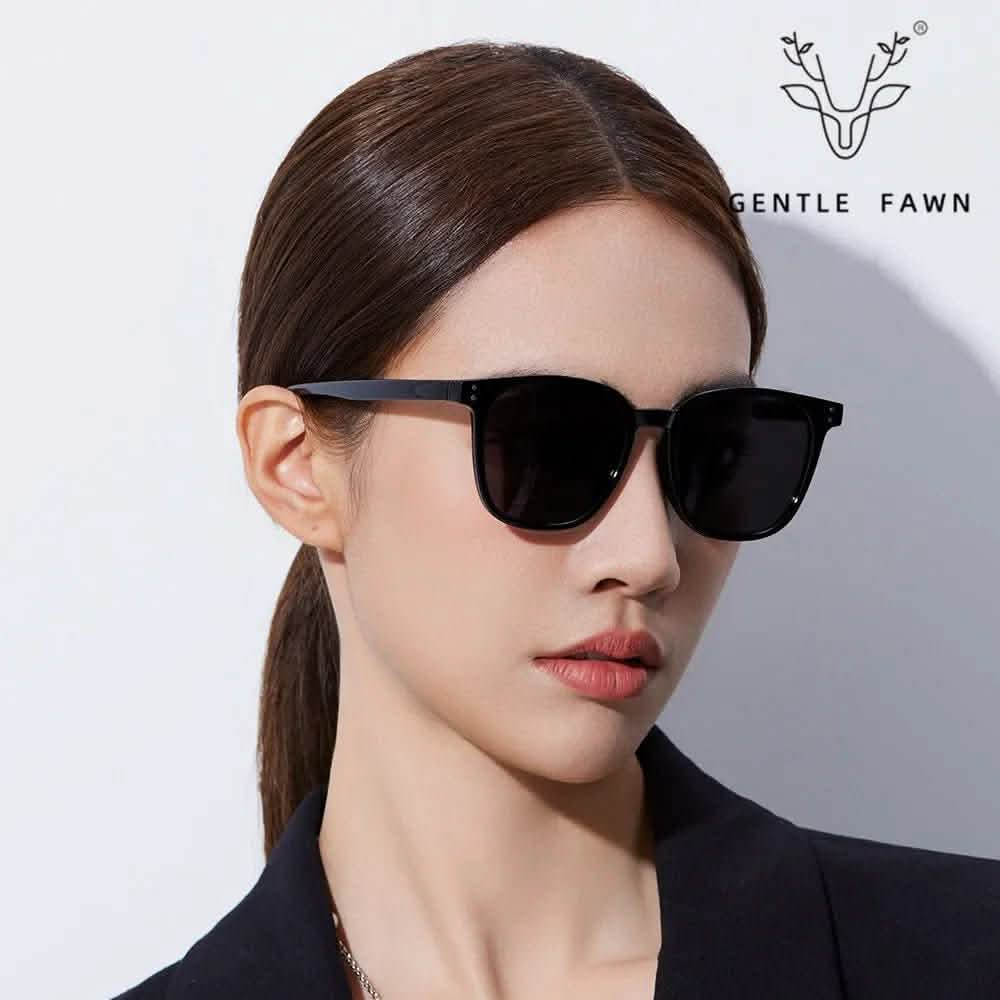 Black Round Sunglasses | Fashion Trend for Petite Faces | TR Polarized Square Glasses | UV Protection Sunshade