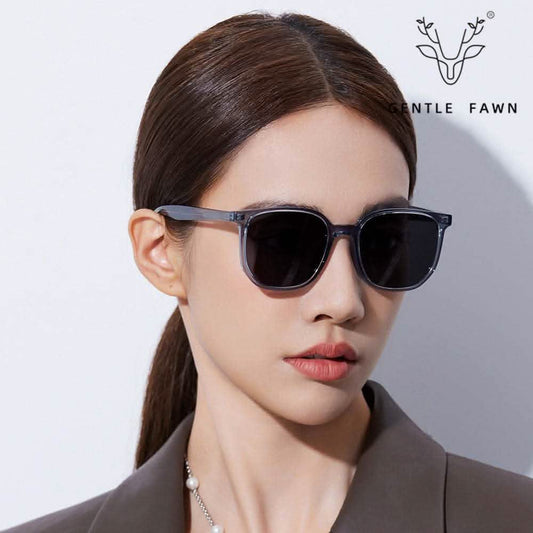 Ladies Rectangle Sunglasses | Polarized UV-Proof Travel Shades with Plate Legs for Women