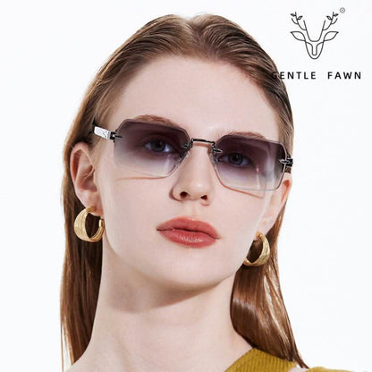 Small No Frame Sunglasses | High-Quality Rimless Sunshade & Sunscreen Glasses