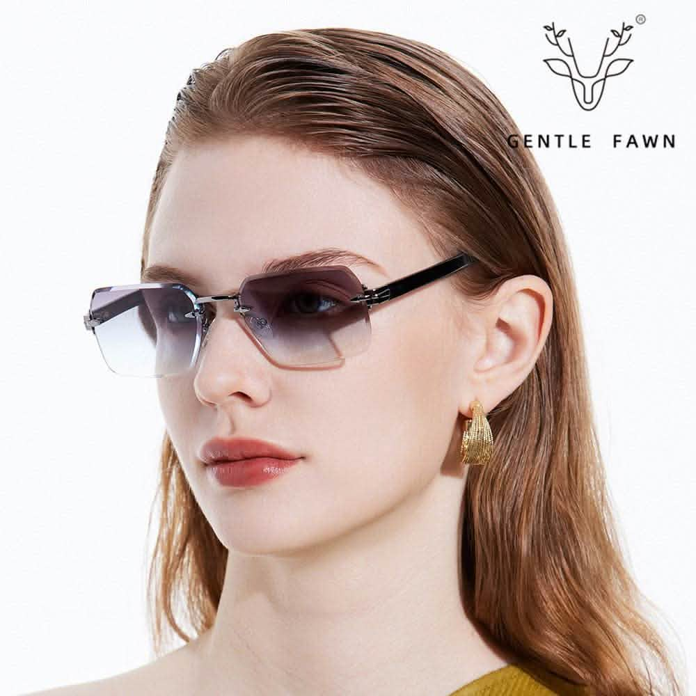 Small No Frame Sunglasses | High-Quality Rimless Sunshade & Sunscreen Glasses