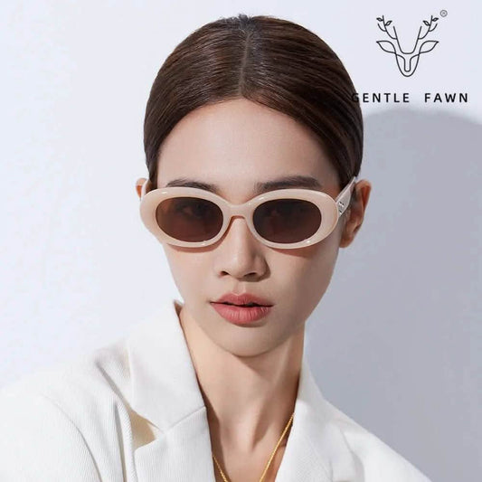 Designer Oval Sunglasses | Trendy Small Frame Retro UV-Proof Premium Shades