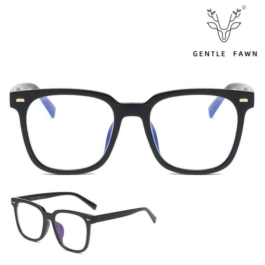 Large Eyewear Frames | Trendy Korean Style | Oversized Square Face-Covering Myopia Glasses | Anti-Blue Light Flat Lenses