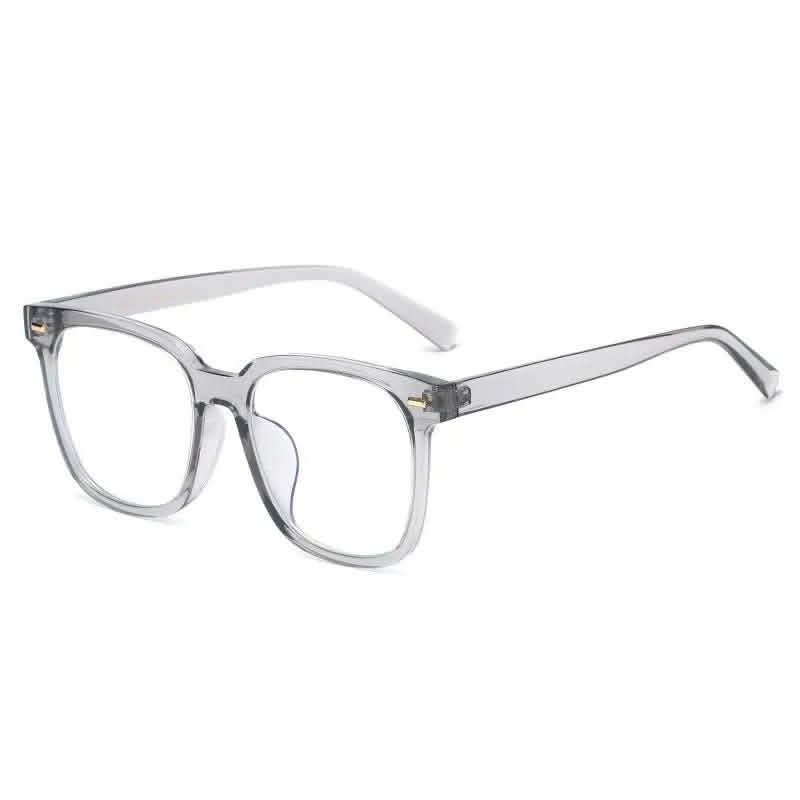 Large Eyewear Frames | Trendy Korean Style | Oversized Square Face-Covering Myopia Glasses | Anti-Blue Light Flat Lenses