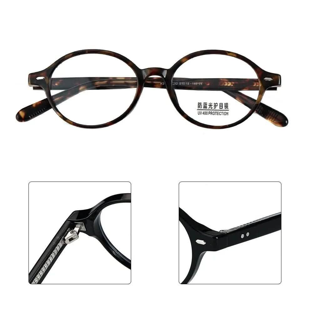 Oval Frame Glasses | Stylish Small Flat Glasses | Anti-Blue Light Makeup Eyewear | Versatile Myopia Frames