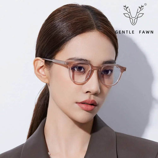 Best Glasses for Square Face | Women's Small Face Glasses | New TR90 Plate Foot Anti-Blue Light Flat Light Frame | Matched Myopic Women