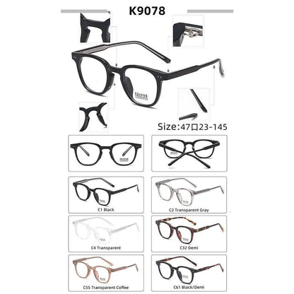 Best Glasses for Square Face | Women's Small Face Glasses | New TR90 Plate Foot Anti-Blue Light Flat Light Frame | Matched Myopic Women