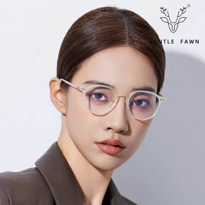 Round Frame Glasses | Women's UV Protection Retro Glasses | Stylish TR Small Face-Enhancing Frames