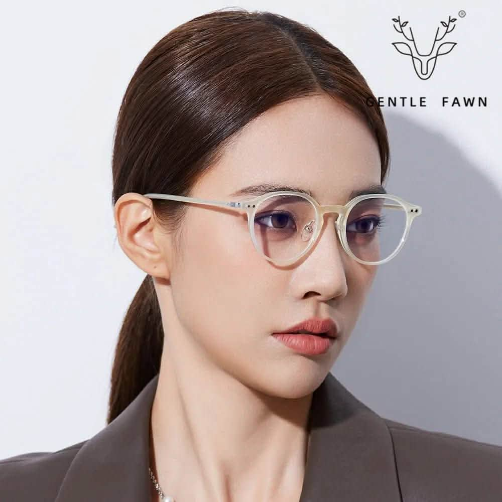 Round Frame Glasses | Women's UV Protection Retro Glasses | Stylish TR Small Face-Enhancing Frames